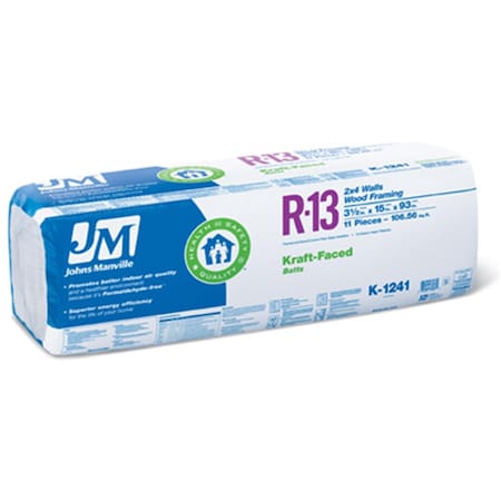 Johns Manville 90005448 R13 15 x 93 in. Kraft Faced Batt JO576622